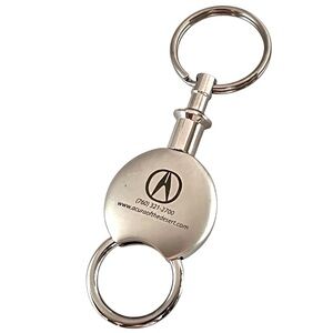 Limited Release Acura Honda Valet Nickel Satin Stainless Keychain Ring Fob